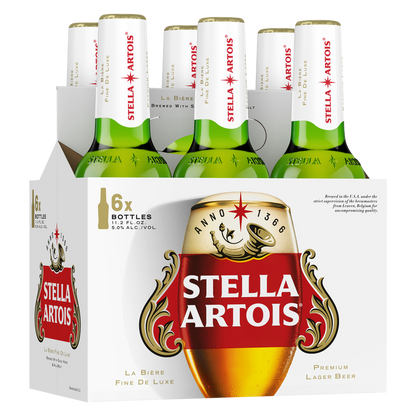 Stella Artois 6pk 11.2oz Btl 5.0% ABV