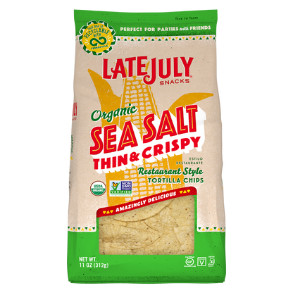 Late July Sea Salt Thin & Crispy Restaurant Style Tortilla Chips 11oz