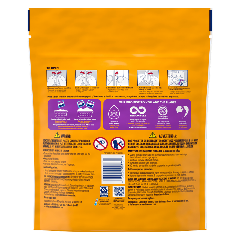 Arm & Hammer Odor Blasters Laundry Detergent Paks 5in1 42ct