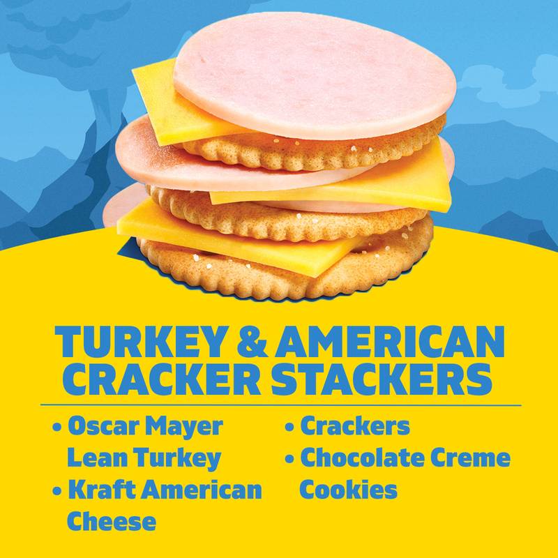 Lunchables Turkey & American Cheese Cracker Stackers with Chocolate Sandwich Cookies  - 3.2oz