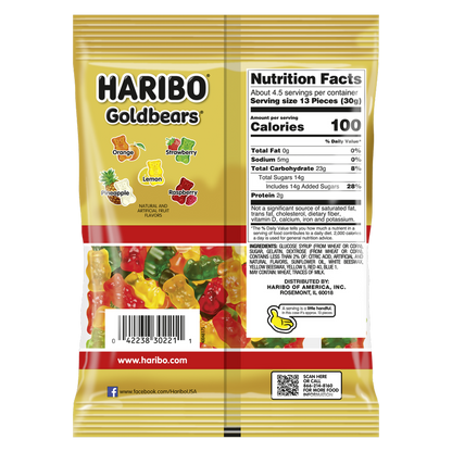 Haribo Goldbears Gummi Candy 5oz