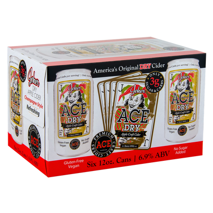 Ace Joker Dry Apple Cider 6pk 12oz Can