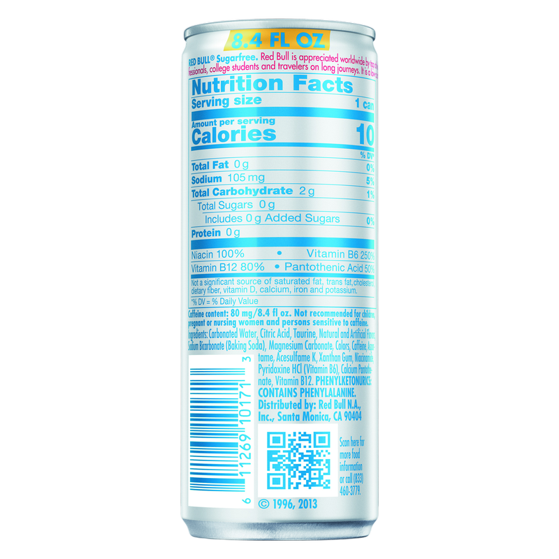 Red Bull Energy Drink Sugar Free 4pk 8.4oz Can