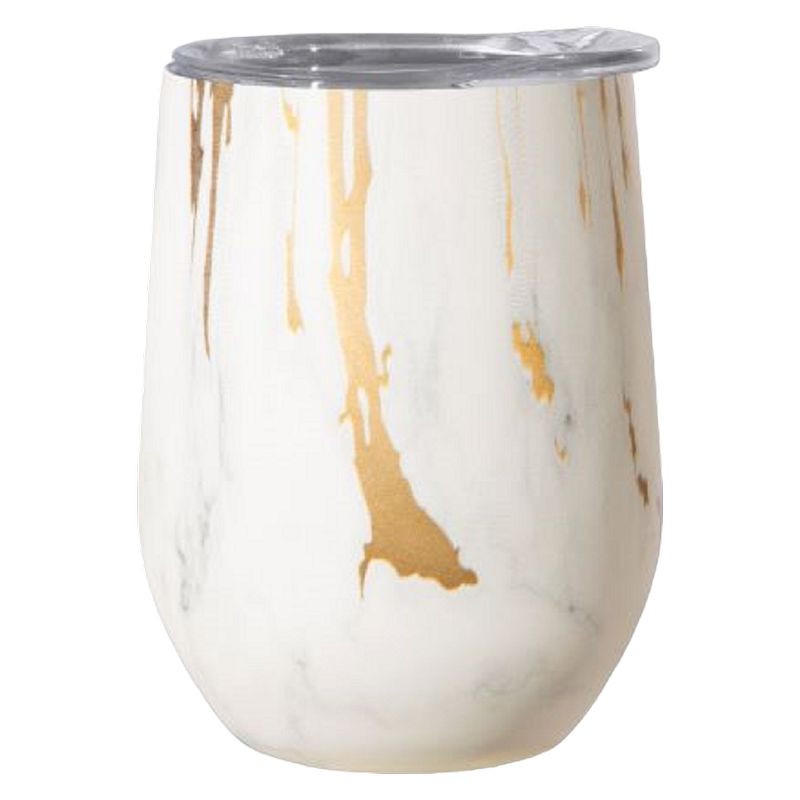 Oggi Stemless Gold Marble