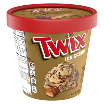 TWIX Caramel and Fudge Swirl Ice Cream, 14 Oz