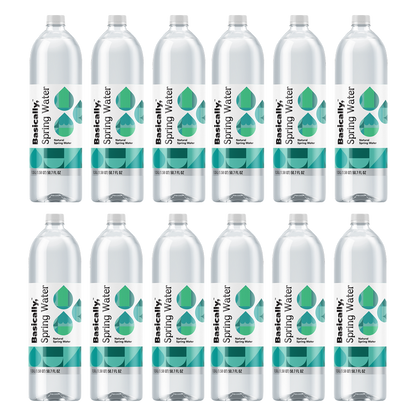 Basically, 1.5L Spring Water (Pack of 12)