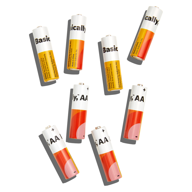 Basically, 8ct AA Alkaline Batteries (Pack of 2)