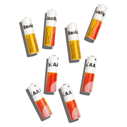 Basically, 8ct AA Alkaline Batteries (Pack of 2)