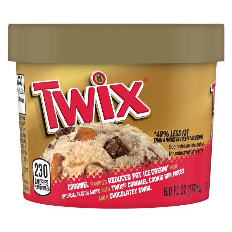 Twix Caramel Flavored Reduced Fat Ice Cream Cup 6oz
