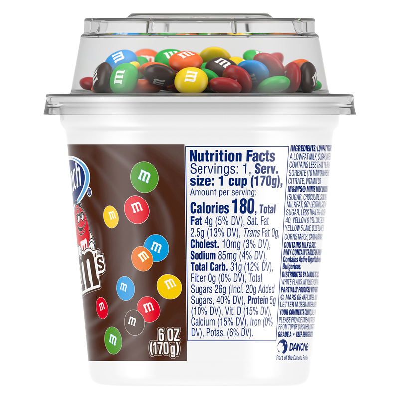 Yocrunch Vanilla Yogurt with Milk Chocolate M&M's - 6oz