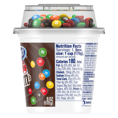 Yocrunch Vanilla Yogurt with Milk Chocolate M&M's - 6oz