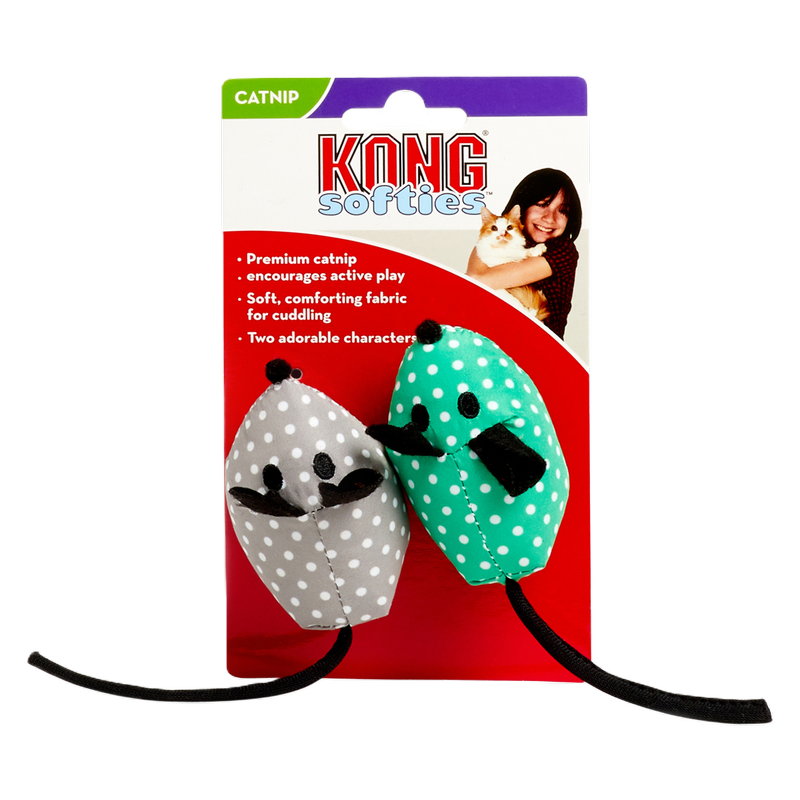 Kong Plush Mouse Cat Toy with Refillable Catnip