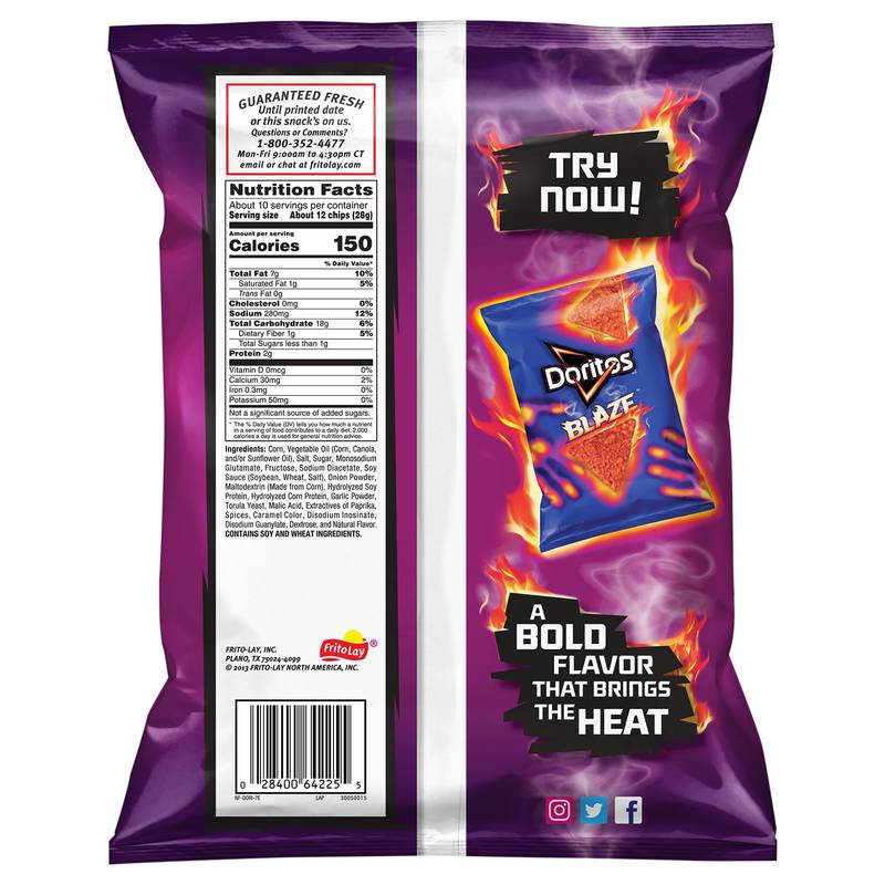 Doritos Flamin Hot Cool Ranch Tortilla Chips 9.25 oz