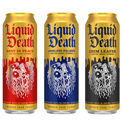 Liquid Death Iced Black Tea Mixed Pack (3 x 19.2 King Size Cans)