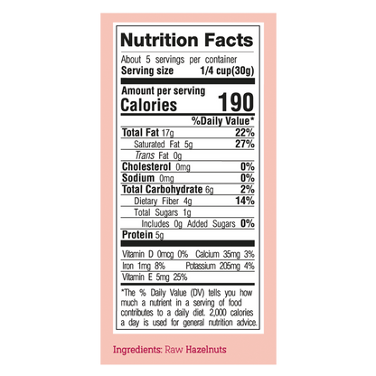 Everyday Nutz Raw Hazelnuts 5oz