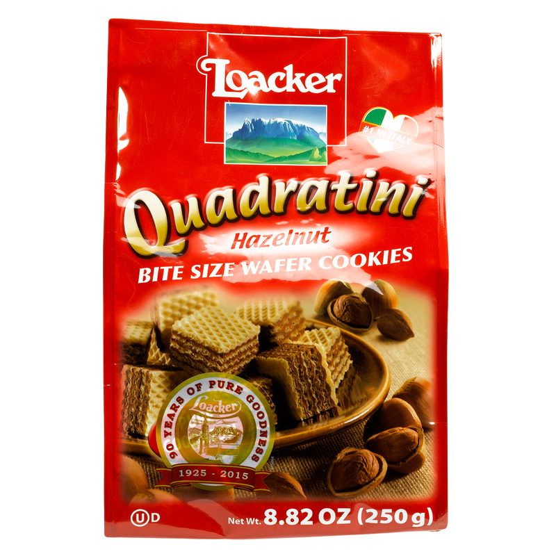 Quadratini Hazelnut Bite Size Wafer Cookies 8.82oz